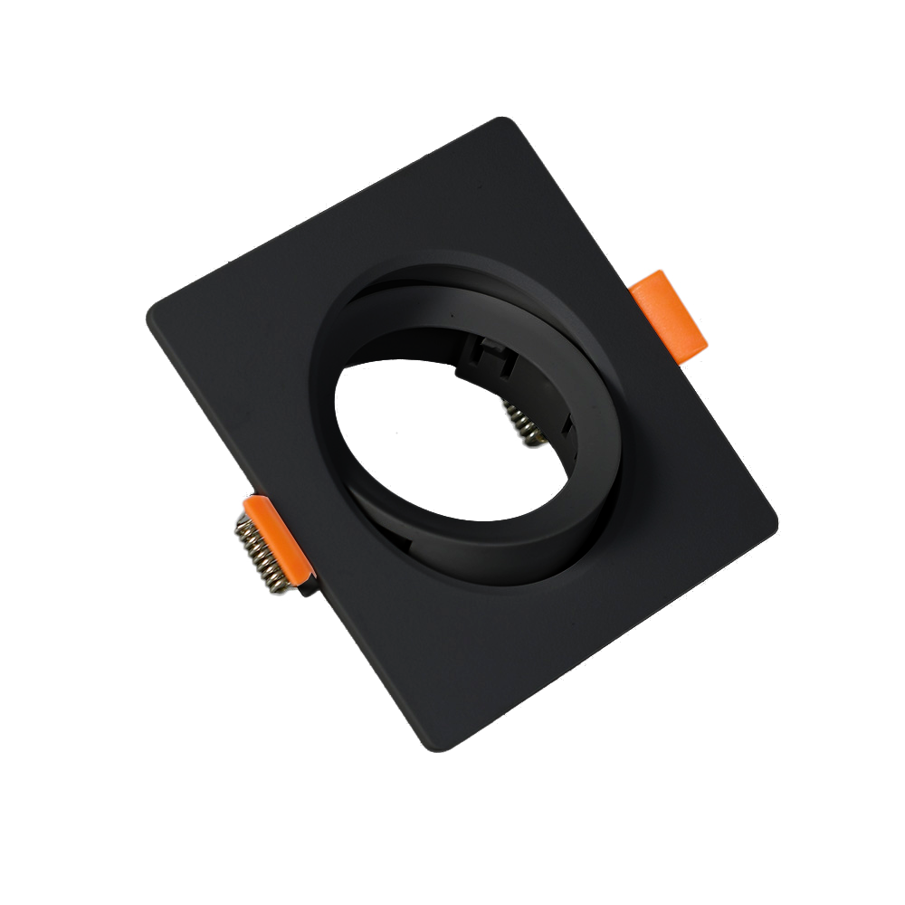 SPOT DE EMBUTIR CUADRADO NEGRO ABS GU10 93x93 P5000N